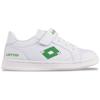 Sneaker LOTTO, Kinder, Gr. 32, grün (weiß, grün), Synthetik, clean, sportlich, Schuhe, - mit Elastik-Schnürung & Klettverschluss