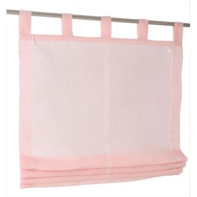 Raffrollo KUTTI "Brondby" Gr. 2, rosa (rosé), B:60cm H:145cm, Obermaterial: 100% Polyester, Raffrollos, halbtransparent, Polyester, Schlaufen Image
