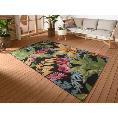Outdoorteppich HANSE HOME "Tropical Flowers", bunt, B:80cm H:3mm L:165cm, Polyester, Polypropylen (PP), Teppiche, In-& Outdoor, Teppich, Wetterfest, Balkon, Garten, Wohnzimmer, Floral Image