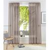 Gardine MY HOME "XANA mit Ösen, Kräuselband oder Schlaufen" Gr. 4, braun (taupe), B:140cm H:245cm, Voile, Polyester, Gardinen, Bestseller, einfarbig, 1 bzw. 2 Schals, pflegeleicht, Schal