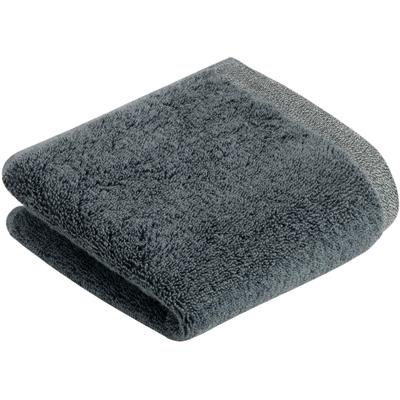 Gästehandtuch BUGATTI "Prato", grau (flanell), B:30cm L:50cm, Walkfrottier, Obermaterial: 100% Baumwolle, Handtücher (Packung), Uni Farben, mit melierter Optik im Saum Image