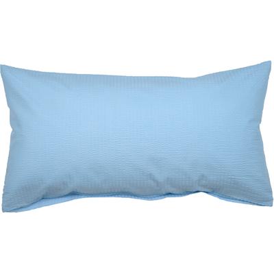 Kissenbezug JANINE "PIANO 0125", blau (hellblau), B:80cm L:40cm, Mako-Soft-Seersucker, Seersucker, Kissenbezüge, mit Reißverschluss, Soft-Seersucker, passend zur Bettwäsche Image