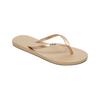 Sandale ROXY "Viva Iv", Gr. 6(36), gold (metallic gold), Obermaterial: 98% Synthetik / 2% Metall, Futter: 100% Synthetik, Laufsohle: 100% geschäumtes Gummi, Schuhe
