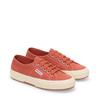 Sneaker SUPERGA "2750-COTU CLASSIC", Gr. 39, braun rotdish, sanftes weiß, Textil, sportlich, Schuhe
