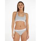 Sport-Bustier, Damen, Gr. S (36), N-Gr, grau (light grau heather), Stoff, Obermaterial: 53% Baumwolle, 35% Modal, 12% Elasthan, TOMMY HILFIGER UNDERWEAR, meliert, sportlich, extraeng, BHs, mit Tommy Hilfiger Schriftzügen auf dem Unterbrustband