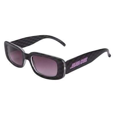 Sonnenbrille SANTA CRUZ "Strip Wave Check Sunglasses", Damen, grün (chartreuse), sportlich, Brillen Image
