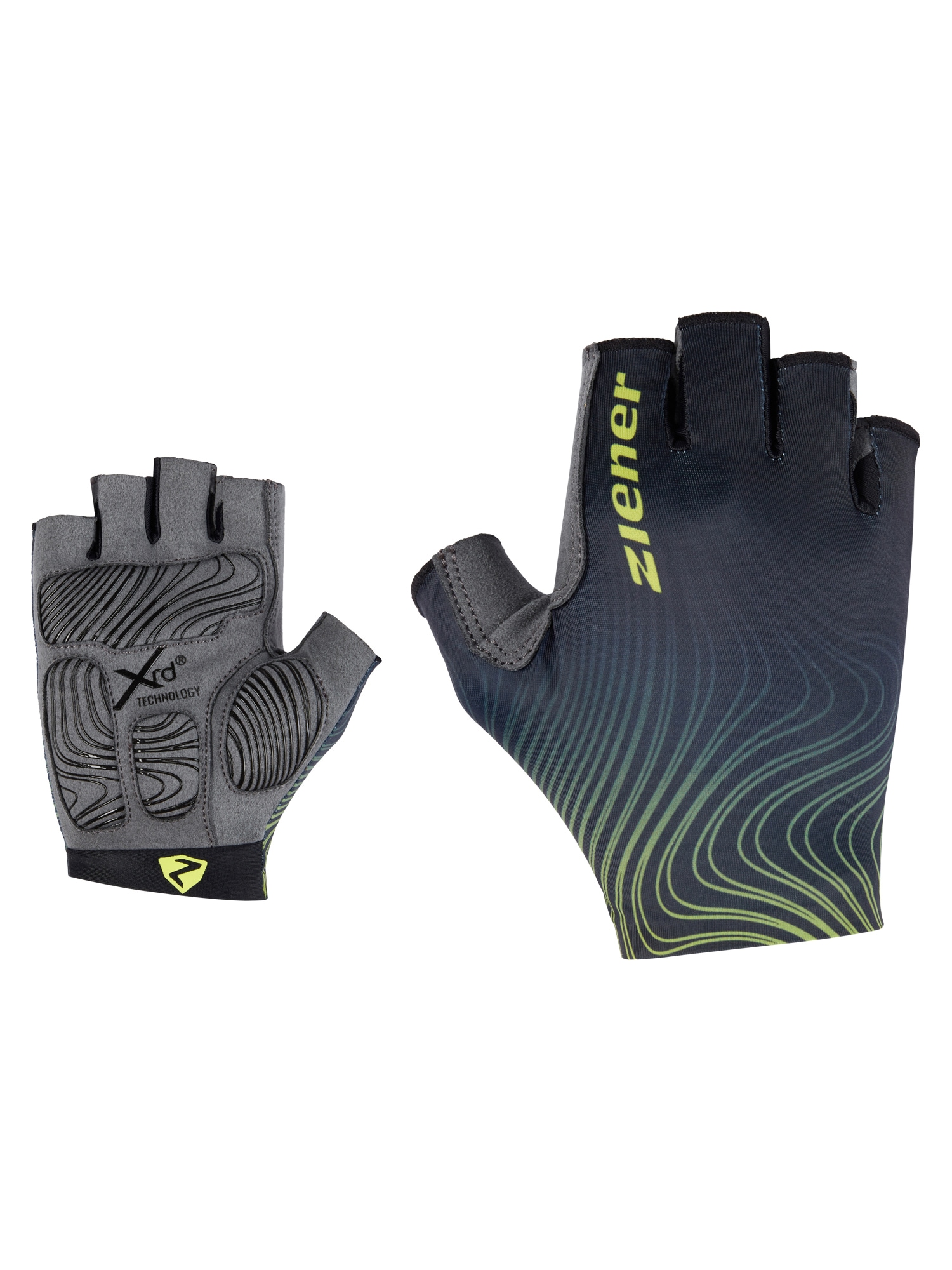 Fahrradhandschuhe ZIENER "CLEM-Z", Damen, Gr. 9.5, schwarz (schwarz.bitter lemon), Materialmix, Handschuhe Image
