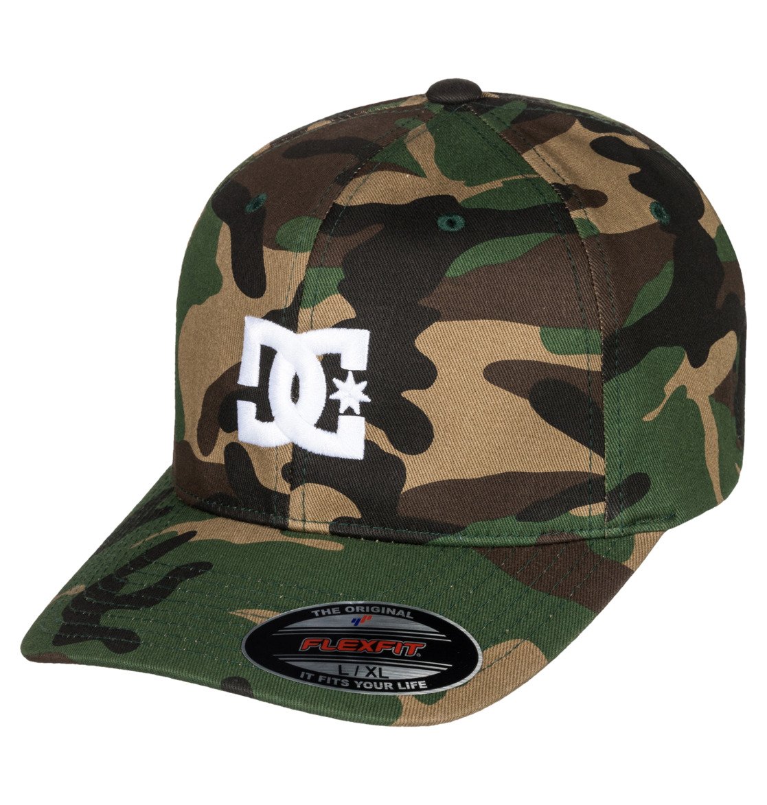 Flex Cap DC SHOES "Cap Star 2", Herren, Gr. S, grün (camo), Baumwolle, Caps