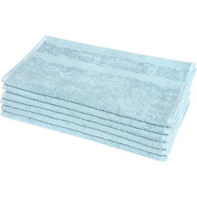 Gästehandtuch DYCKHOFF "Planet", blau (bleu), B:30cm L:50cm, Walkfrottier, Obermaterial: 100% Baumwolle, Handtücher (Packung) Image