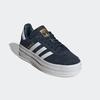 Sneaker ADIDAS ORIGINALS "GAZELLE BOLD KIDS", Gr. 38,5, aurora ink, cloud weiß, gold metallic, Leder, Synthetik, sportlich, Schuhe