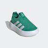 Slip-On Sneaker ADIDAS SPORTSWEAR "BUBBLECOMFY KIDS", Gr. 24, semi court grün, cloud weiß, core schwarz, Textil, sportlich, Schuhe, für Kinder