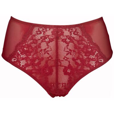 Panty "BO", Damen, Gr. M, rot, Obermaterial: 86% Polyamid, 14% Elasthan, AFTER EDEN D-CUP & UP, unifarben, körpernah, Unterhosen, mit floraler Spitzenverzierung Image