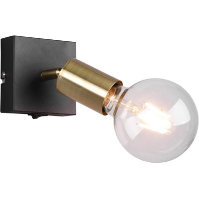 TRIO LEUCHTEN Wandstrahler "VANNES", grau (messingfarben), H: 11,5cm, Lampen, E27-Leuchtmittel frei wählbar, dreh- und schwenkbar Image