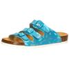 Pantolette LICO "Pantolette Bioline Leave", Gr. 38, blau, Synthetik, Schuhe