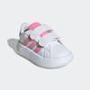 Klettschuh ADIDAS SPORTSWEAR "GRAND COURT 2.0 KIDS", Gr. 27, weiß (cloud weiß, bliss pink, core schwarz), Synthetik, sportlich, Schuhe, Design auf den Spuren des adidas Superstar, für Kinder
