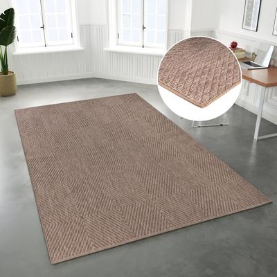 Teppich MY HOME "Elsa, In- und Outdoor geeignet" Gr. 2, beige, B:80cm H:3mm L:150cm, Kunstfaser, Teppiche, Sisal-Optik, Wetterfest & UV-beständig, Boho, Wohnzimmer, Camping Image