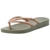Zehentrenner IPANEMA "IPANEMA COMFY FEM", Gr. 39/40, grün, gold, Synthetik, sportlich, Schuhe