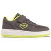 Sneaker LOTTO, Kinder, Gr. 26, dunkelgrau, fr.gelb, Synthetik, Kunstfaser, sportlich, Schuhe