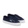 Sneaker SUPERGA "3750 JERSEY ROUCHES LEGGERA", Gr. 42, blau (blau navy), Textil, sportlich, Schuhe
