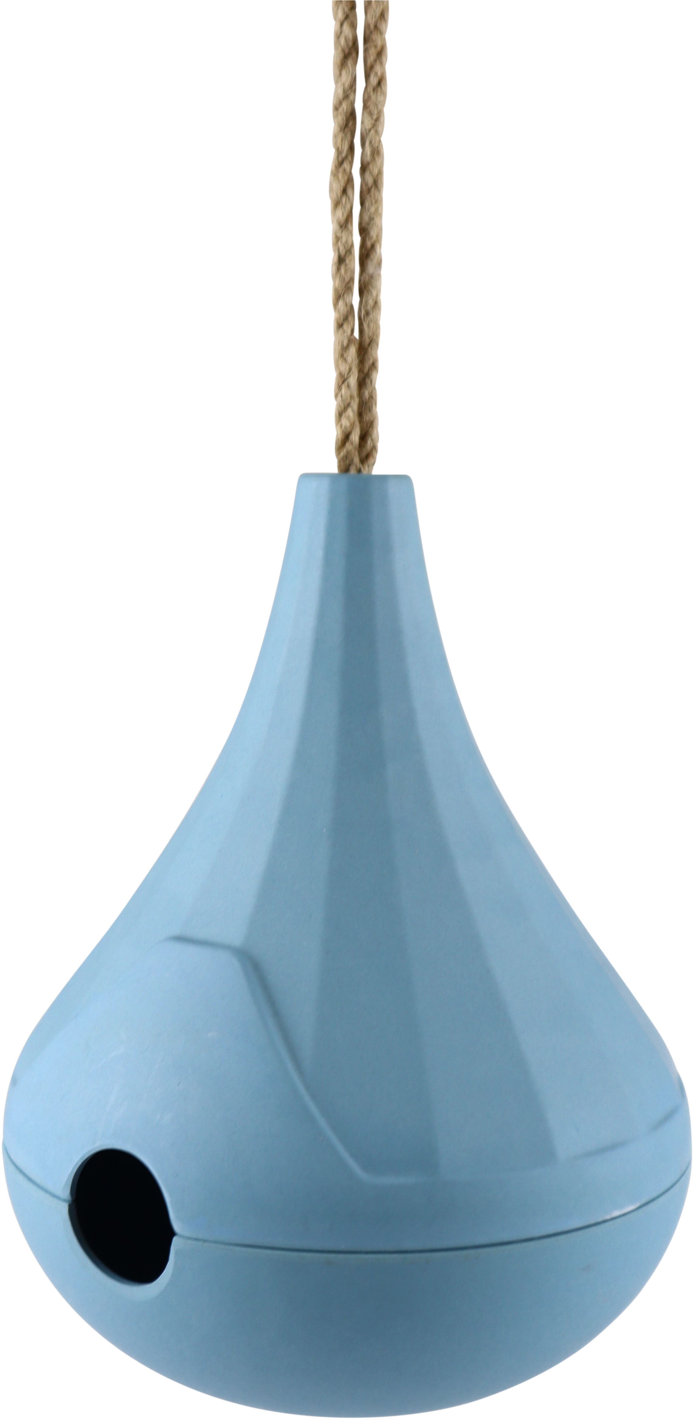 Dekofigur AM DESIGN "Vogelhaus aus Bambus", blau, B:15,5cm H:20cm, Bambus, Dekofiguren, in gelb, grün oder blau Image