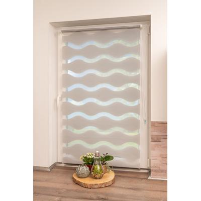 Doppelrollo K-HOME "Welle" Gr. 27, grau, B:40cm H:200cm, Polyester, Rollos, im Festmaß Image