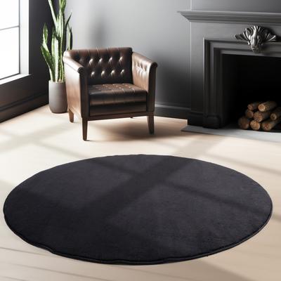 Teppich AYYILDIZ TEPPICHE "SKY 5400", schwarz, H:7mm Ø:120cm, Polyester, Teppiche, Besonders weich / Softfllor / waschbar Image