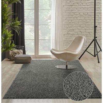 Teppich THE CARPET "Foxy", schwarz, B:50cm H:30mm L:100cm, Polypropylen, Teppiche, Wohnzimmer Teppich Hochflor waschbar rutschfest Image