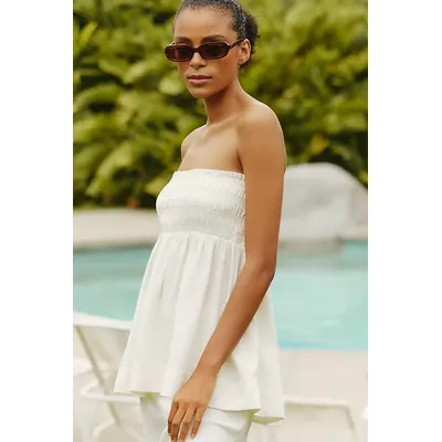 Celandine Linen Smocked Tank Top