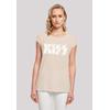 T-Shirt F4NT4STIC "Kiss Rock Band Vintage Logo", Damen, Gr. 3XL, weiß (sandweiß), Obermaterial: 100% Baumwolle, casual, regular fit, Rundhals, Kurzarm ohne Bündchen, Shirts, Premium Qualität, Musik, By Rock Off