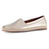 Slipper GABOR, Damen, Gr. 44, gold (goldfarben), Ziegenleder, metallic, casual, Schuhe, Schlupfschuh, Bequemschuh, Flats mit jutebezogenem Plateau