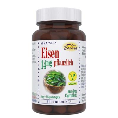 Eisen 14 mg pflanzlich Kapseln 60 St Image