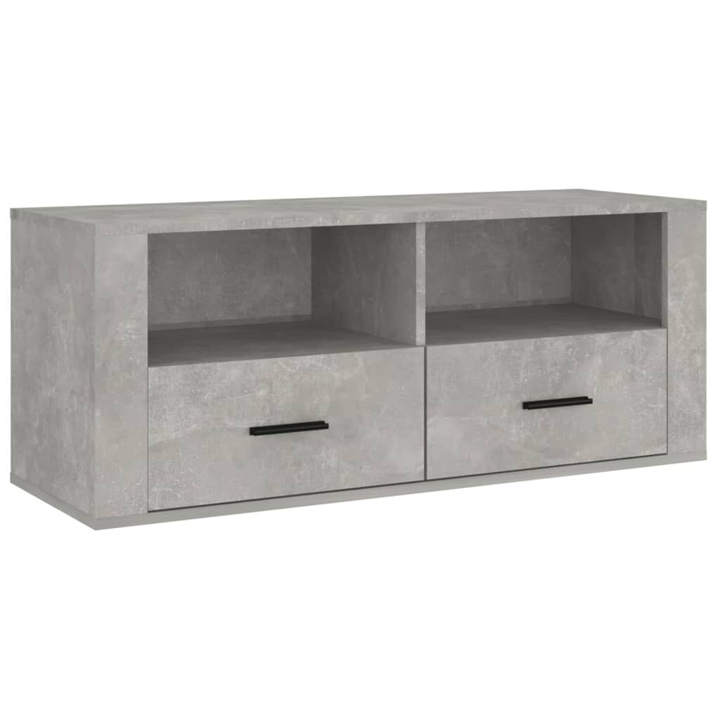 vidaXL TV-Schrank Betongrau 100x35x40 cm Holzwerkstoff Image