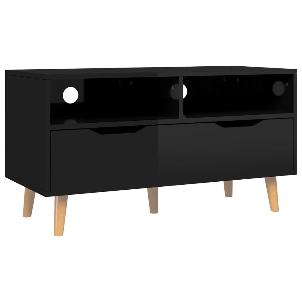 vidaXL TV-Schrank Hochglanz-Schwarz 90x40x48,5 cm Holzwerkstoff Image
