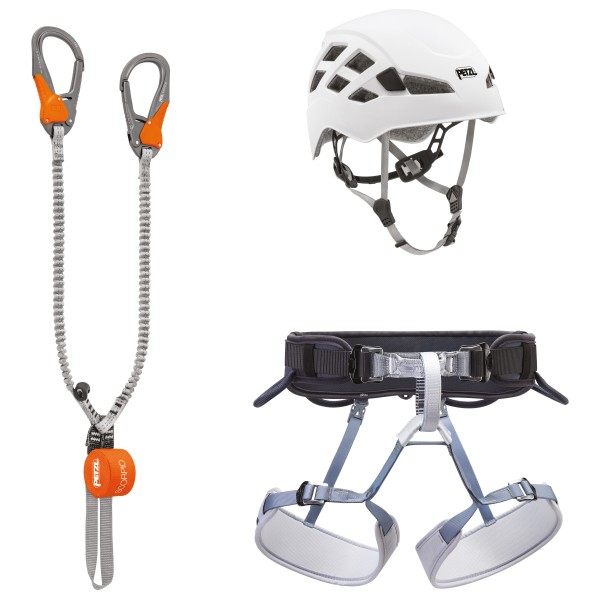 Petzl - Kit Via Ferrata Eashook - Klettersteigset Gr Harness: 76-107 cm - Helmet: 53-61 cm grau