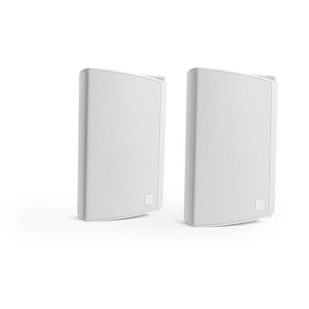 Definitive Technology Dymension AW-450 Outdoor Speaker (White Pair) Two-Way Surface Mount Wired Speakers 4.5 Woofer 1? Tweeter & 4.5 x6? Passive Bass Radiator IP66 All-Weather Outdoor Speakers