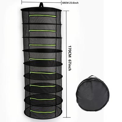 TEMU Black Fabric Sun Drying Net, Plant Drying Net, Drying Rack Image