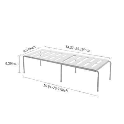 TEMU Expandable, Stackable Cabinet Shelf, Kitchen Cabinet Worktop Organizer, Dish Storage Solution For Kitchen Cabinets Image