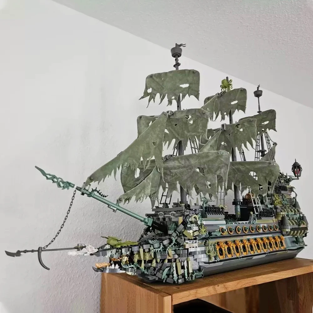 Ideen Der Fliegende Holländer Piratenschiff Bausteine Mittelalterliches Geisterschiff Modell Ziegel Modell Spielzeug Für Jungen Geburtstagsgeschenke MOC