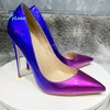 8CM 10CM 12CM High Heels Frau Spitz Flach Mund Einzelnen Schuhe Große Größe 45 46 Mehrfarbige Bereit