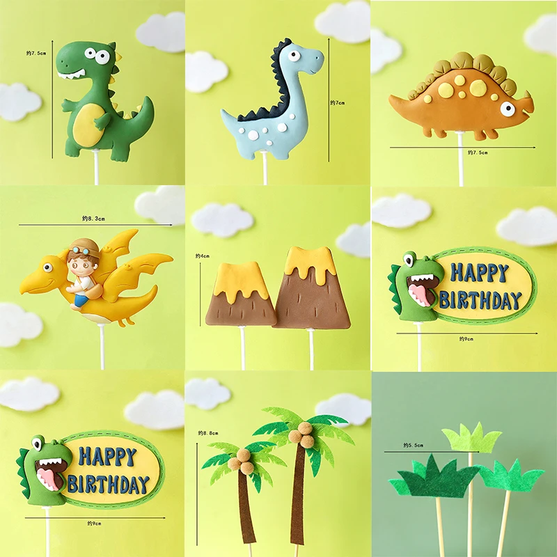 Dinosaurier Party Kuchen Topper Dinosaurier Geburtstag Party Kuchen Dekor für Kinder Jungen Geburtstag Party Dekorationen Baby Dusche Liefert Image