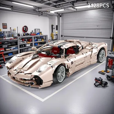 Jiexing JJ9210 Pagani Utopia Bausteine Fernbedienung Sportwagen Hoher Schwierigkeitsgrad Montage Modell Spielzeug Geschenk für Jungen Image