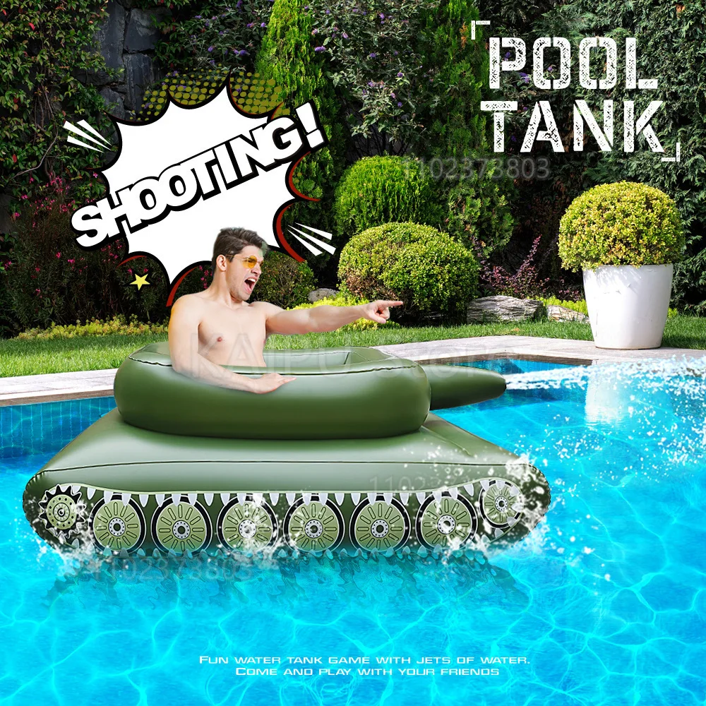 PVC wasser aufblasbare erwachsene tank/aufblasbare tank schwimmen ring aufblasbare tank sitz aufblasbare Wasser spielzeug Image