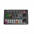 Scheda audio live F998 e interfaccia audio con effetti mixer DJ e cambio voce, mixer audio stereo