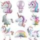 1pc grande testa di unicorno palloncino arcobaleno unicorno palloncini foil compleanno decorazioni per feste di nozze forniture per baby shower regali per bambini