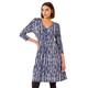 Roman Womens Tie Dye Button Detail V-neck Dress - Navy - Size 18 UK | Roman Sale | Discount Designer Brands