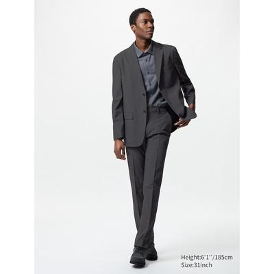 Uniqlo - Airsense Trousers (wool-like, Longer) - Dark Grey