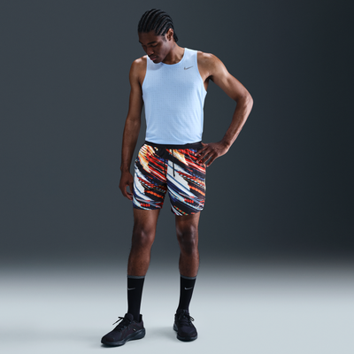 Nike Stride Men's Dri-FIT 18cm (approx.) Briefs-Lined Running Shorts - White - Polyester