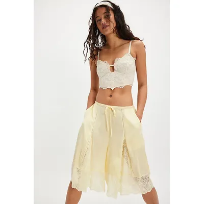 Made You Look Shorts by Intimately at Free People in Butter Combo, Size: XL