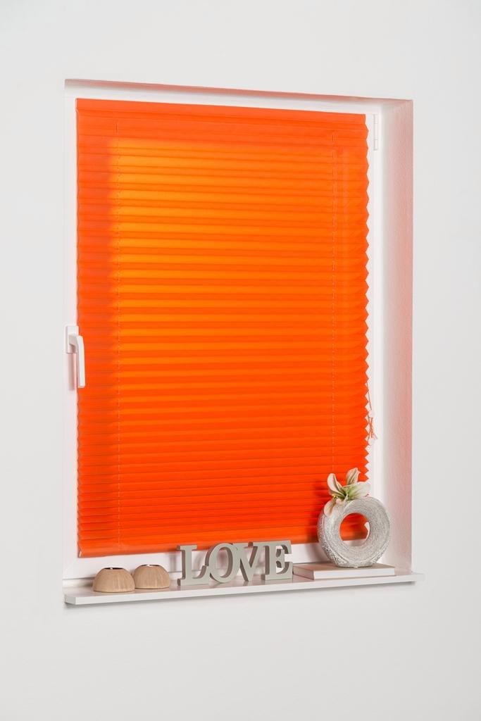 Plissee K-HOME "COMO" Gr. 2, orange (terra), B:50cm H:130cm, Obermaterial: 100% Polyester, Plissees Image