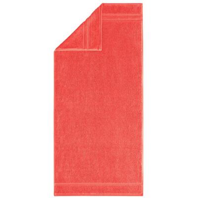 Handtuch EGERIA "Manhatten Gold", orange (zinnia), B:50cm L:100cm, Frottier, Obermaterial: 100% Baumwolle, Handtücher (Packung), Uni Programm mit Streifenbordüre, reine Baumwolle Image